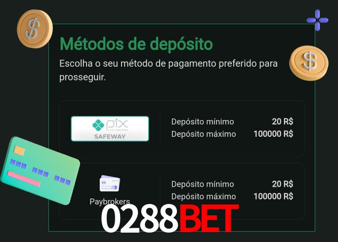 O cassino 0288bet oferece uma grande variedade de métodos de pagamento